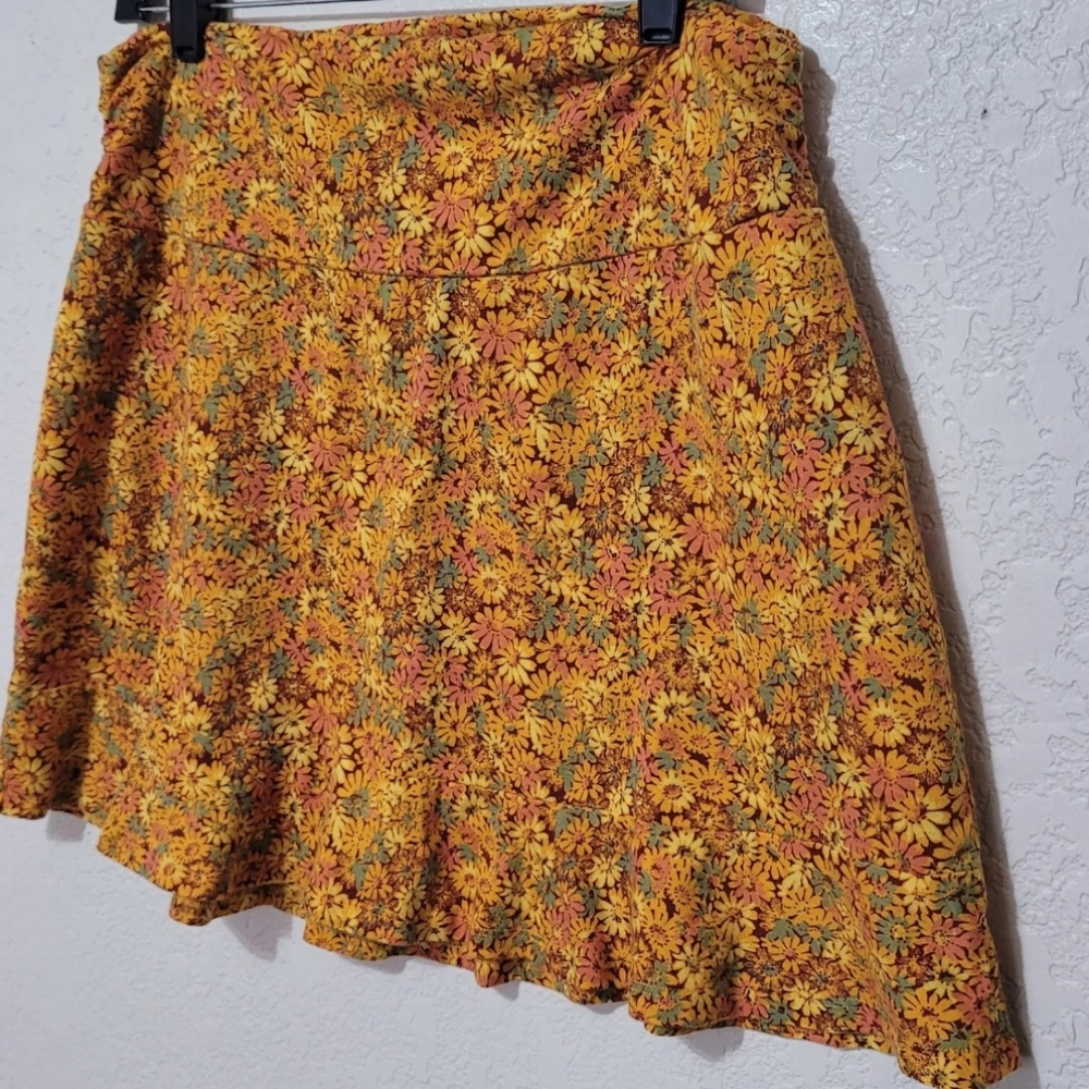 Toad & Co Organic Cotton Blend Cottagecore Mini Skirt Floral Size Large/XL
